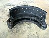 NRear brake shoe with friction plate assembly