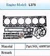 Cummings L375 engine repair kit