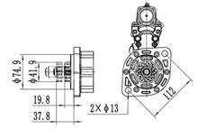瀛风供应金笛马达BXQ2082N006 适用范围：江动27系列发动机电压(V)：24 功率4.5模数3 齿数