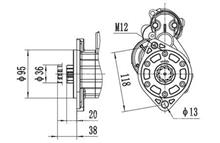 金笛起动机QDJ2513CT 适用于锡柴4102 4DX马达3708100A052070JWL3708010-A05-2070JWL