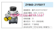 ZYB60-21FS01T重汽豪沃方向助力泵转向泵转子泵液压泵WG9731478037